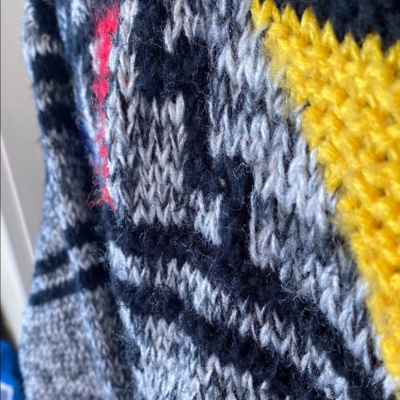 Club International Men's Acrylic Geometric Knit Sweater Eclectic Grandpa Artsy - Picture 3 of 14